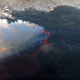 An aerial shot shows the forming caldera on October 21, 2014. (Image:Milan Nykodym)